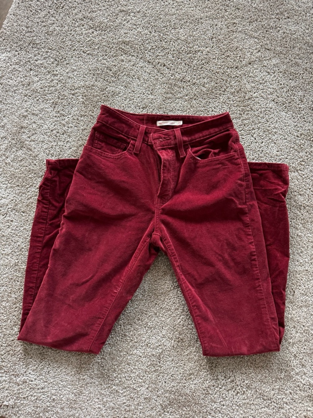 Levi's Women's Boot Cut Corduroy Jeans in Burgundy